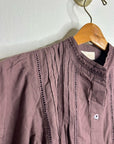 Ex - Voto 100% Cotton Plum Brown Long Sleeve Olivia Button Down Blouse