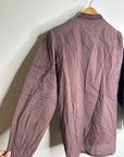 Ex - Voto 100% Cotton Plum Brown Long Sleeve Olivia Button Down Blouse