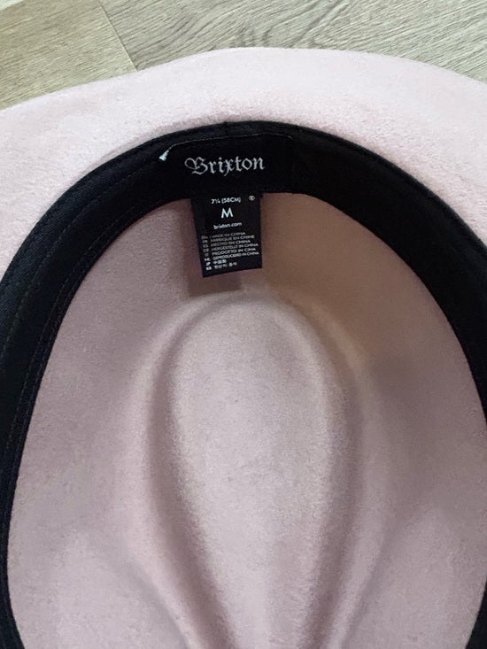 Brixton 100% Wool Felt Light Pink Wide Brim Rancher Style Hat