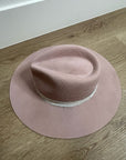 Brixton 100% Wool Felt Light Pink Wide Brim Rancher Style Hat