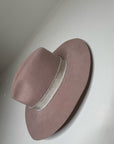Brixton 100% Wool Felt Light Pink Wide Brim Rancher Style Hat