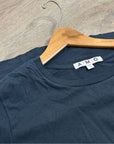 AMO 100% Cotton Black Short Sleeve Classic Distressed Hem T - Shirt