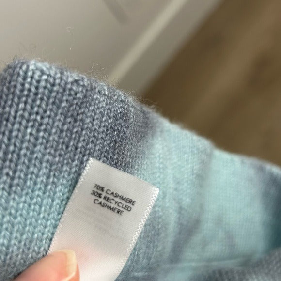 Unsubscribed 100% Cashmere Blue Tie Dye Jogger Sweater Pant Relaxed Fit
