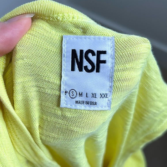 NSF 100% Supima Cotton Bright Yellow Tank Top