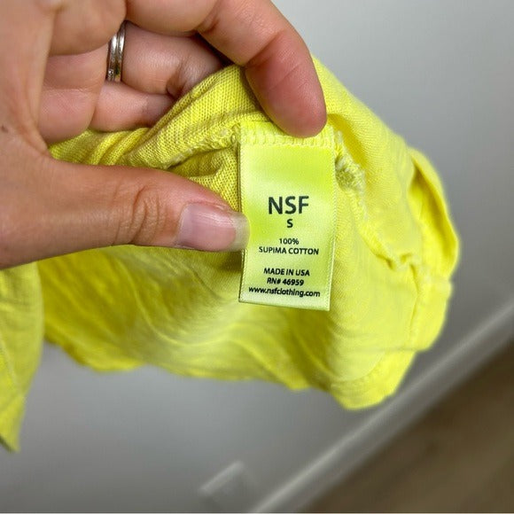 NSF 100% Supima Cotton Bright Yellow Tank Top