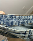 AG 100% Cotton Denim Clove Patched Two Tone Relaxed Vintage Straight Leg Jean