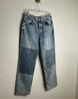 AG 100% Cotton Denim Clove Patched Two Tone Relaxed Vintage Straight Leg Jean