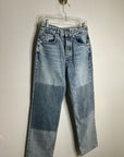 AG 100% Cotton Denim Clove Patched Two Tone Relaxed Vintage Straight Leg Jean
