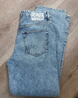 AG 100% Cotton Denim Clove Patched Two Tone Relaxed Vintage Straight Leg Jean