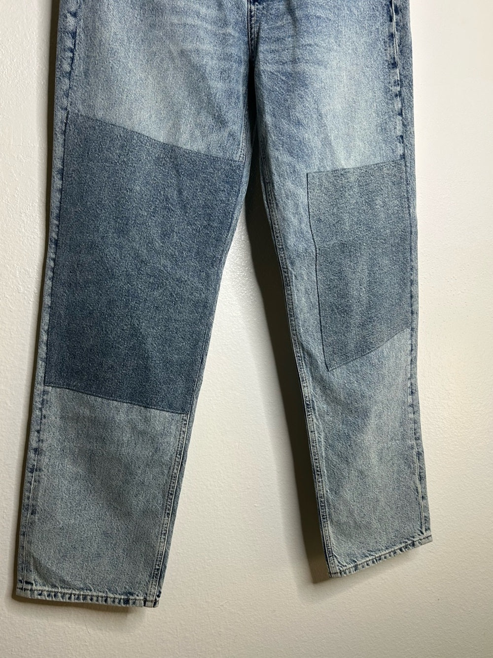 AG 100% Cotton Denim Clove Patched Two Tone Relaxed Vintage Straight Leg Jean