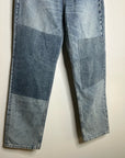 AG 100% Cotton Denim Clove Patched Two Tone Relaxed Vintage Straight Leg Jean