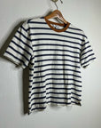 AG 100% Cotton Blue Striped Two Tone T - Shirt