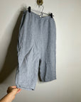 Eileen Fisher 100% Organic Linen Light Blue Capri Cropped Straight Leg Pant