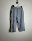 Eileen Fisher 100% Organic Linen Light Blue Capri Cropped Straight Leg Pant