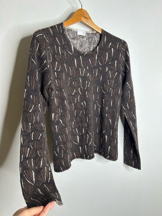 TSE TSE 100% Cashmere Brown Neutral Textured Stitch Pullover Sweater - Cashmere