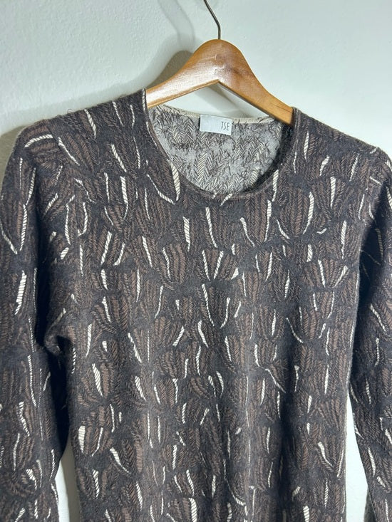 TSE TSE 100% Cashmere Brown Neutral Textured Stitch Pullover Sweater - Cashmere