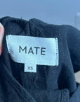 MATE The Label 100% Organic Linen Tank Center Seam Midi Dress Black
