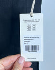 MATE The Label 100% Organic Linen Tank Center Seam Midi Dress Black
