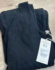 MATE The Label 100% Organic Linen Tank Center Seam Midi Dress Black