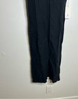 MATE The Label 100% Organic Linen Tank Center Seam Midi Dress Black