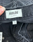 AGOLDE 100% Cotton Denim Fen High Rise Relaxed Tapered Leg Black Jean