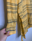 Anthropologie Pilcro 100% Cotton Crinkle Gauze Plaid Long Tunic Top