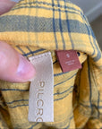 Anthropologie Pilcro 100% Cotton Crinkle Gauze Plaid Long Tunic Top