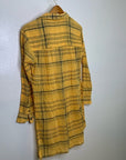 Anthropologie Pilcro 100% Cotton Crinkle Gauze Plaid Long Tunic Top