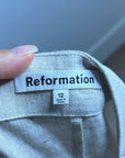 Reformation 100% Linen Gia Midi Skirt