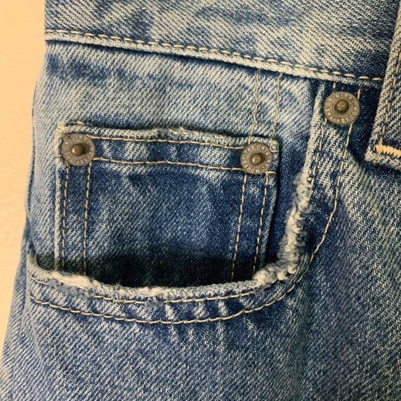 Moussy Moussy 100% Cotton High Waisted Cropped Raw Hem Jean - Cotton, Denim
