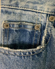 Moussy 100% Cotton High Waisted Cropped Raw Hem Jean
