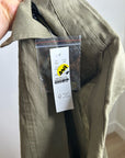 J. Crew 100% Linen Popover Long Sleeve Mini Dress in Army Green