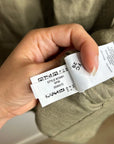 J. Crew 100% Linen Popover Long Sleeve Mini Dress in Army Green