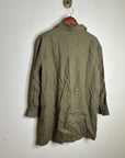 J. Crew 100% Linen Popover Long Sleeve Mini Dress in Army Green