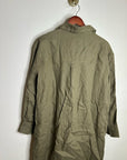 J. Crew 100% Linen Popover Long Sleeve Mini Dress in Army Green