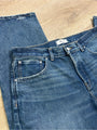 Madewell 100% Cotton Dean Easy Straight Leg Rigid Jean in Greendale Wash