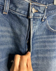 Madewell 100% Cotton Dean Easy Straight Leg Rigid Jean in Greendale Wash