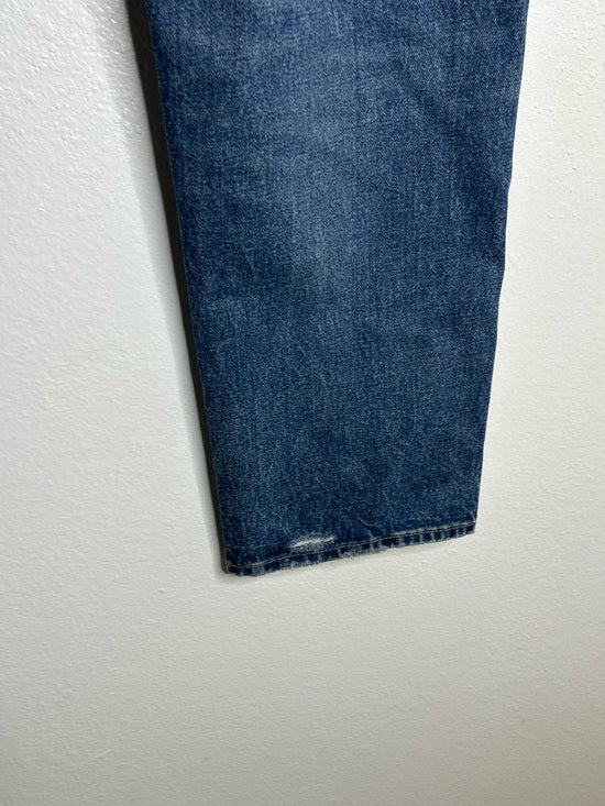 Madewell 100% Cotton Dean Easy Straight Leg Rigid Jean in Greendale Wash