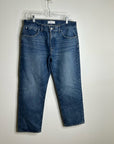 Madewell 100% Cotton Dean Easy Straight Leg Rigid Jean in Greendale Wash
