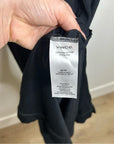 VINCE 100% Pima Cotton Sqaure Neck Midi Dress With Side Slit
