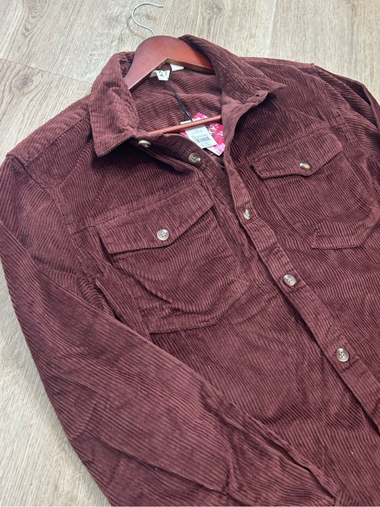 Roxy Roxy 100% Cotton &amp;#39;Let it Go Cord&amp;#39; Button Down Corduroy Shirt Jacket - Cotton, Corduroy