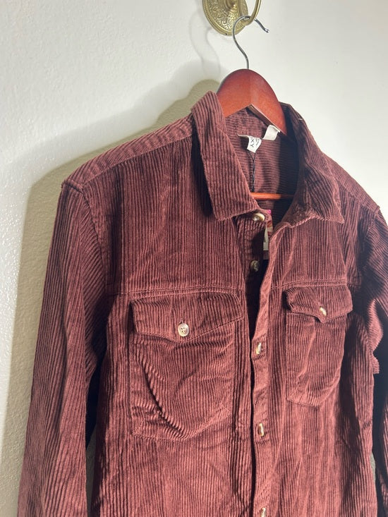 Roxy Roxy 100% Cotton &amp;#39;Let it Go Cord&amp;#39; Button Down Corduroy Shirt Jacket - Cotton, Corduroy