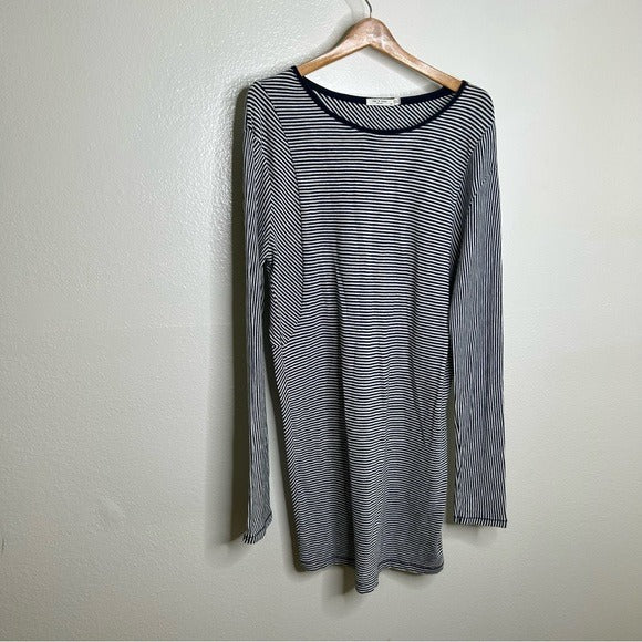 rag &amp;amp; bone Rag &amp;amp; Bone 100% Cotton Striped Long Sleeve T- Shirt Dress - Cotton