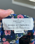Trovata Paloma Cotton Silk Ruched Floral Blouse
