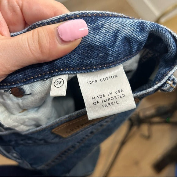 GRLFRND 100% Cotton Tatum Curved Step Hem Jeans