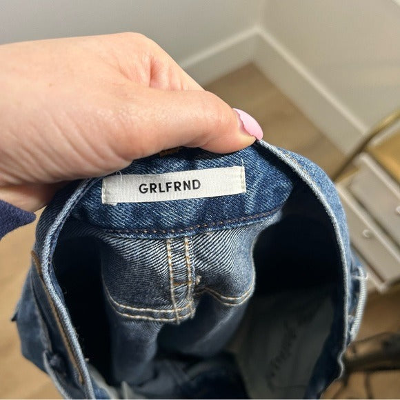 GRLFRND 100% Cotton Tatum Curved Step Hem Jeans