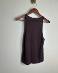 Enza Costa Wool Cashmere Knit Scoop Neck Chocolate Brown Sweater Tank