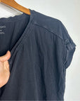Anthropologie Pilcro 100% Cotton Washed Black Oversized Raw Hem