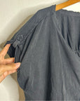 Anthropologie Pilcro 100% Cotton Washed Black Oversized Raw Hem