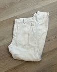 VINCE 100% Linen Cream Lightweight Jogger Style Trouser Pant